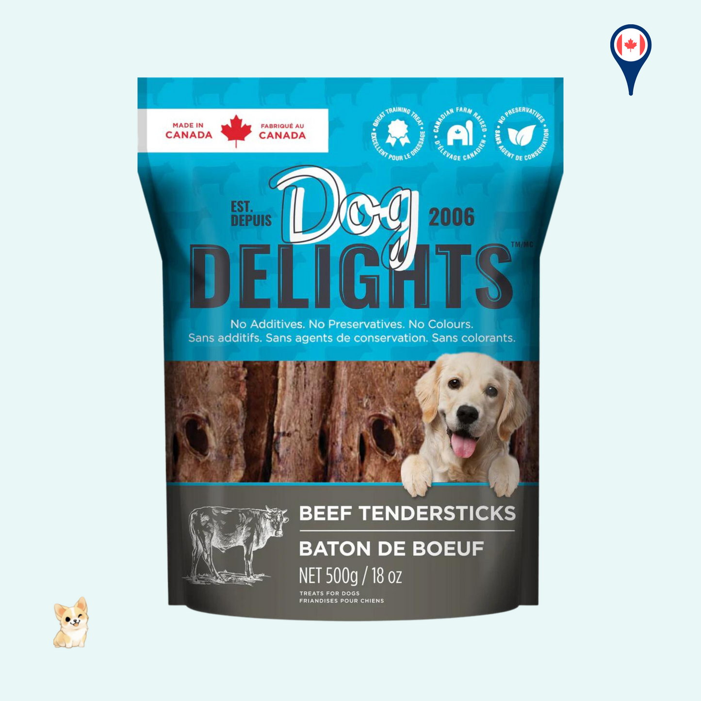 Dog Delights Beef Tendersticks Dog Treats (500g)