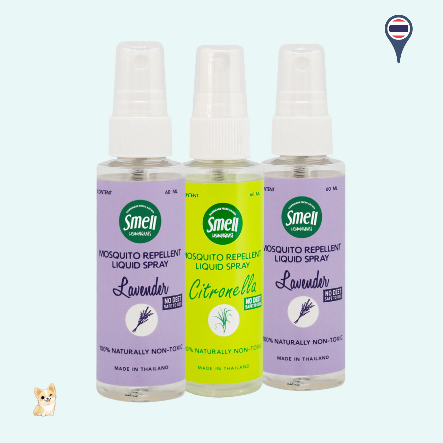 Smell Lemongrass Mosquito Repellent Liquid Spray (60ml)