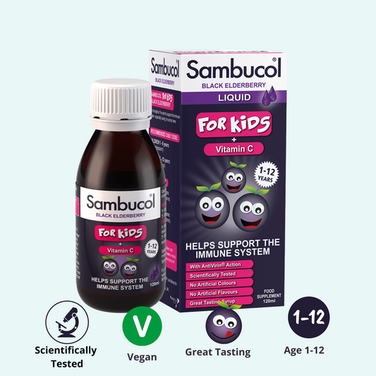 英國 Sambucol 兒童黑接骨木糖漿含維生素C   (120ml)
