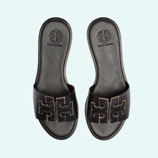 TORY BURCH  Ines Leather Slide Sandals